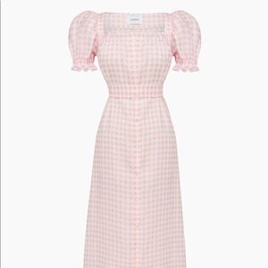 NWT Sleeper pink gingham dress “Brigitte”